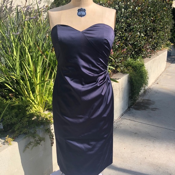 NEXT Size 14 Beautiful Navy Sweatheart Party Dress - Picture 4 of 7